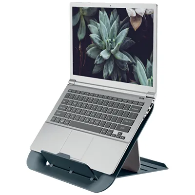 Support pour ordinateur portable Leitz Ergo Cozy gris – réglable 13 à 17 - Ergonomie bureautique -3