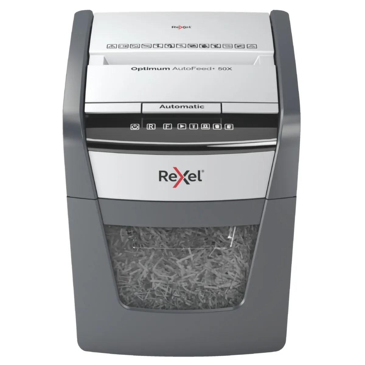 Destructeur de documents Rexel Optimum AutoFeed+ 50X coupe croisée DIN P4 50 feuilles 20L - Destructeurs de documents
