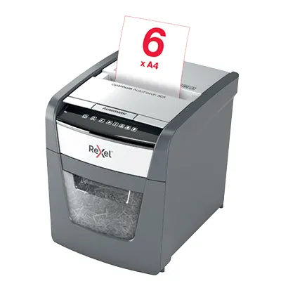 Destructeur de documents Rexel Optimum AutoFeed+ 50X coupe croisée DIN P4 50 feuilles 20L - Destructeurs de documents-3
