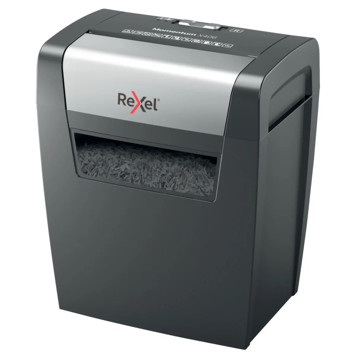 Destructeur de documents Rexel Momentum X406 coupe croisée DIN P4 6 feuilles 15L – Broyeur papier - Destructeurs de documents