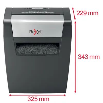Destructeur de documents Rexel Momentum X406 coupe croisée DIN P4 6 feuilles 15L – Broyeur papier - Destructeurs de documents-2