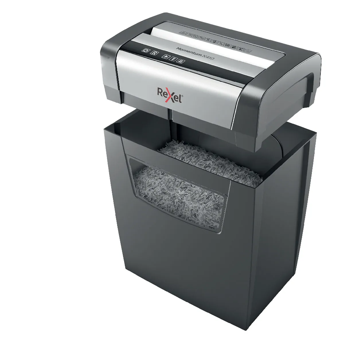 Destructeur de documents Rexel Momentum X410 coupe croisée DIN P4 10 feuilles 23L – Broyeur papier - Destructeurs de documents