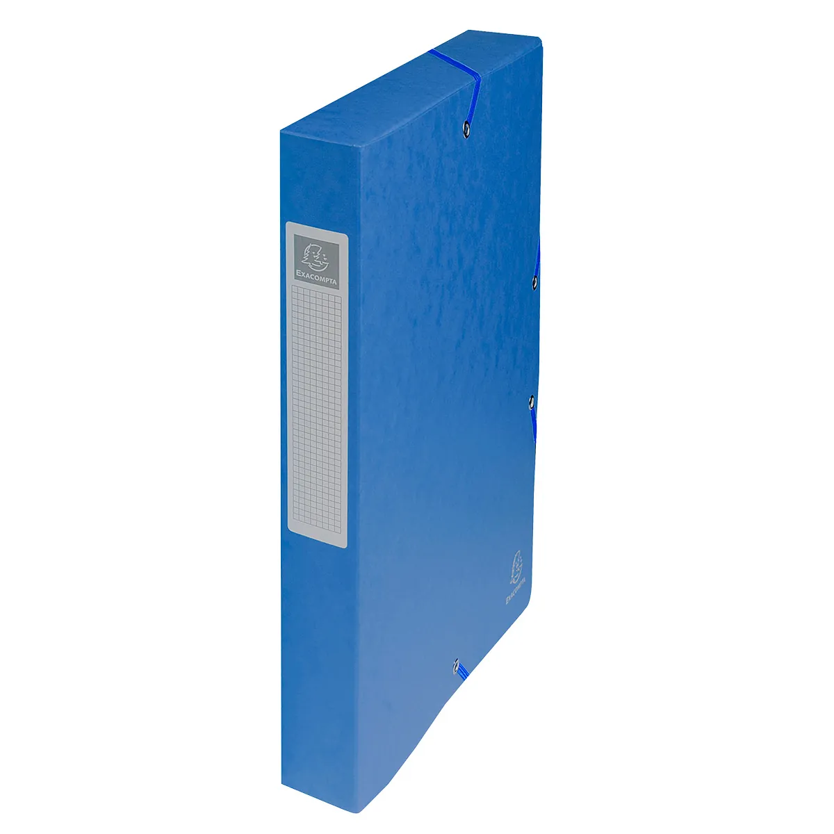 Boîte de classement A4 Dos 40 mm fermeture élastique carte lustrée Exabox - Bleu - Boîtes archives, Boîtes de transfert