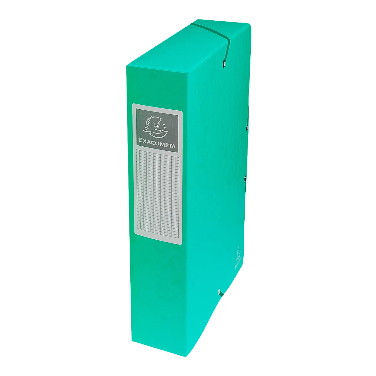 Boîte de classement A4 Dos 60 mm fermeture élastique carte lustrée Exabox - Vert - Boîtes archives, Boîtes de transfert