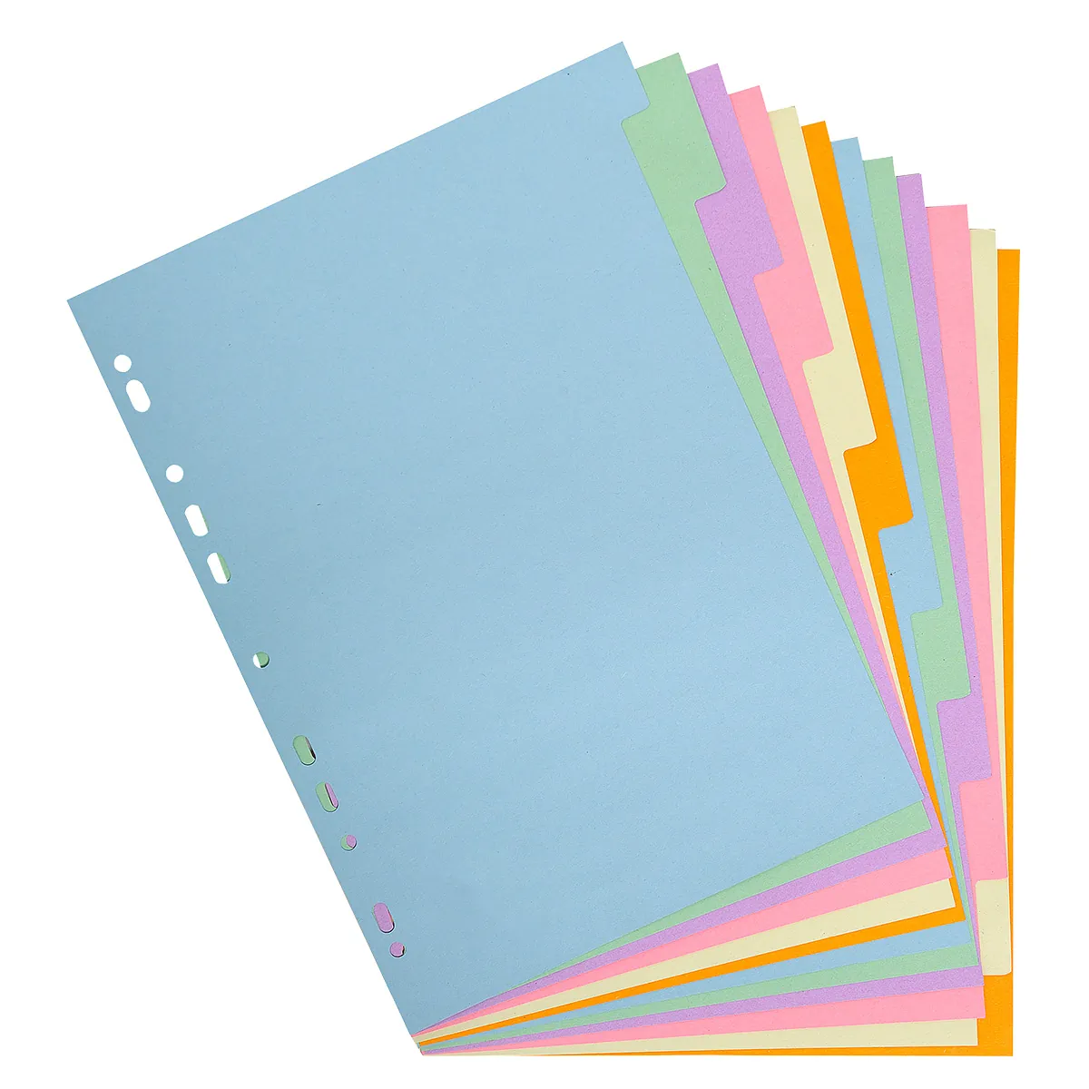 Intercalaires A4 12 positions neutres couleurs pastels carte recyclée 170g Exacompta Forever - Intercalaires carton - Intercalaires et Trieurs