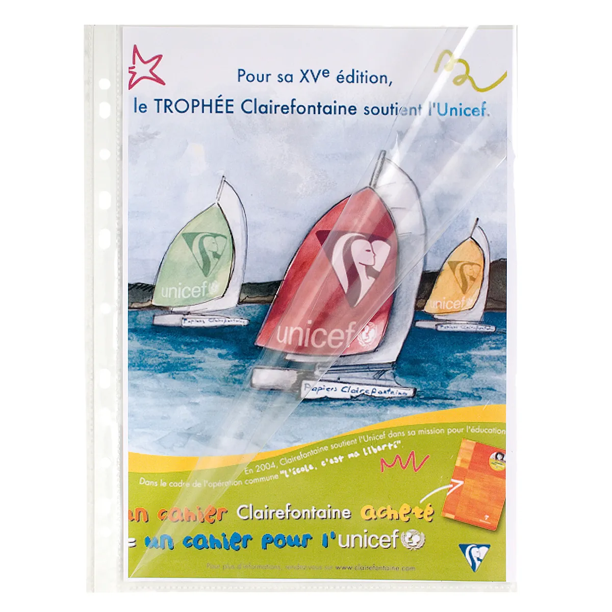 Pochette perforée transparente A4 polypropylène lisse cristal 6/100e ouverture en coin Exacompta - Lot de 10 - Protèges-documents, Porte-vues-2