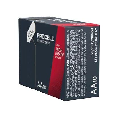 Pile alcaline AA LR6 Procell Intense 1,5V 3075 mAh – Lot de 10 - Piles-1