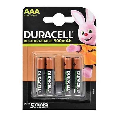 Pack 4 piles rechargeables accus AA LR6 NiMH Duracell Ultra 1,2V 2500mAh - Piles
