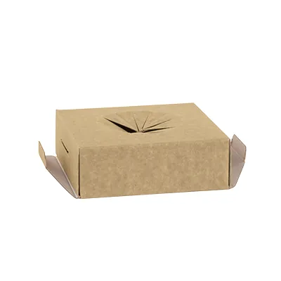 Boîte œuf de Pâques brune à fenêtre et poignée 15 x 15 x 27 cm - Boîte Pâques - Paquet de 10 - Ballotins chocolats vides-1