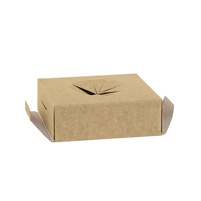 Calage boîte œuf de Pâques kraft brun 15x15x5 cm - Boîte Pâques - Paquet de 10 - Ballotins chocolats