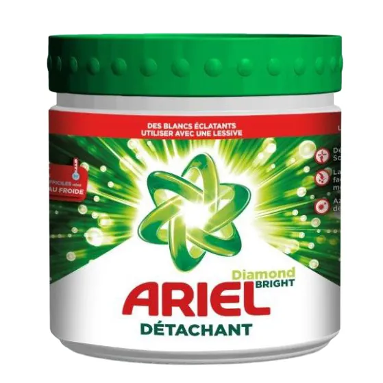 Poudre détachante ARIEL Diamond Bright 500 g – Détachant poudre linge blanc - Lessives