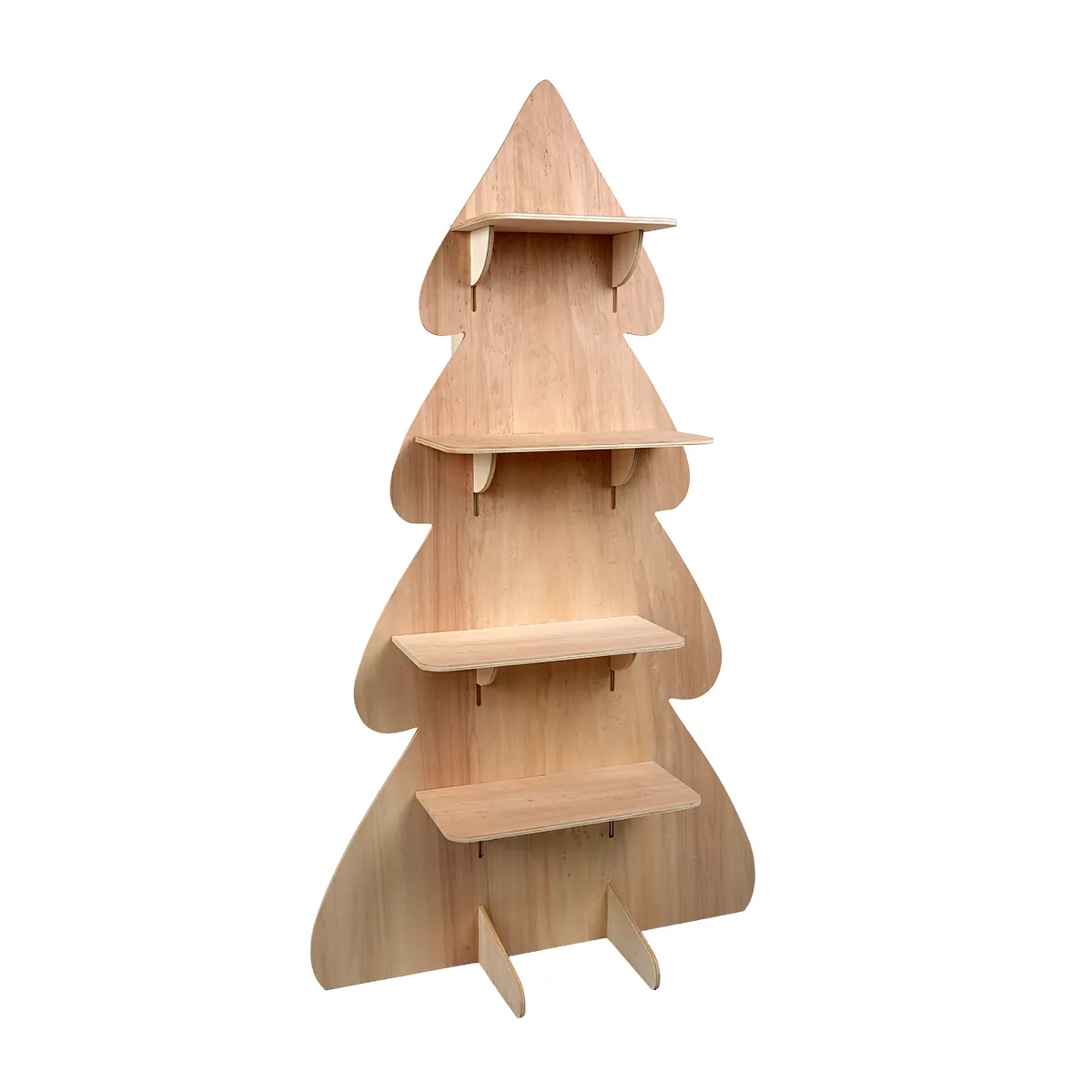 Étagère sapin bois peuplier 80 x 41 x H 140 cm - Présentoir bois - Étagères en bois-2