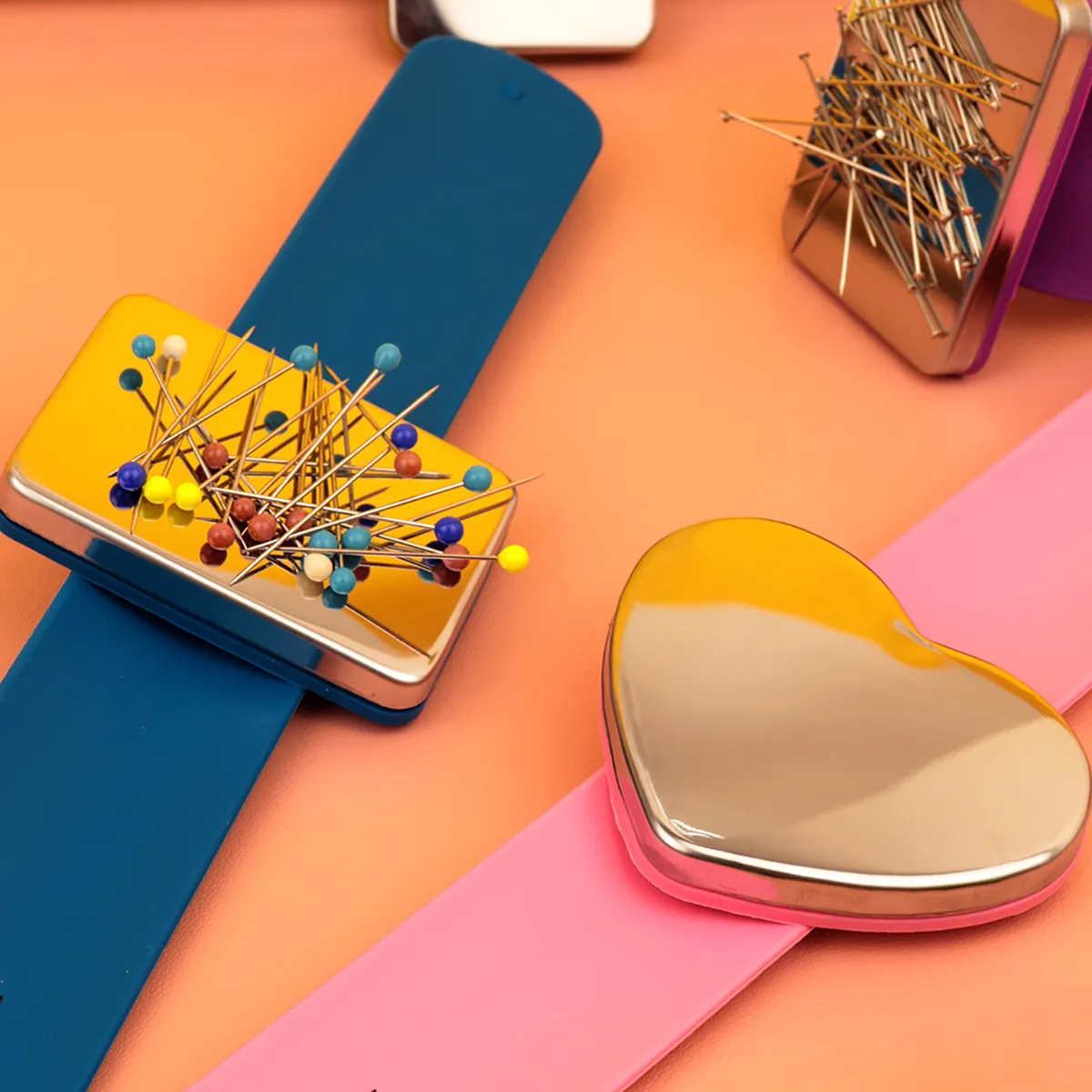 Bracelet Porte-Épingle Magnétique Bohin - Bleu - Accessoires couture-1