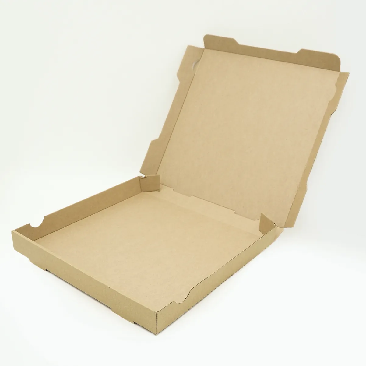 Boîte à pizza carton kraft brun neutre 33 x 33 x 4 cm – Lot de 100 - Snacking-1