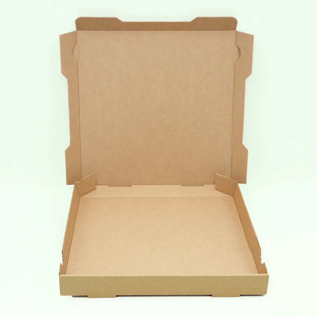 Boîte à pizza carton kraft brun neutre 33 x 33 x 4 cm – Lot de 100 - Emballage snacking-2