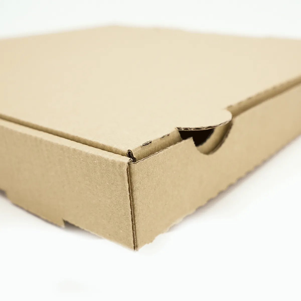 Boîte à pizza carton kraft brun neutre 33 x 33 x 4 cm – Lot de 100 - Emballage snacking-3