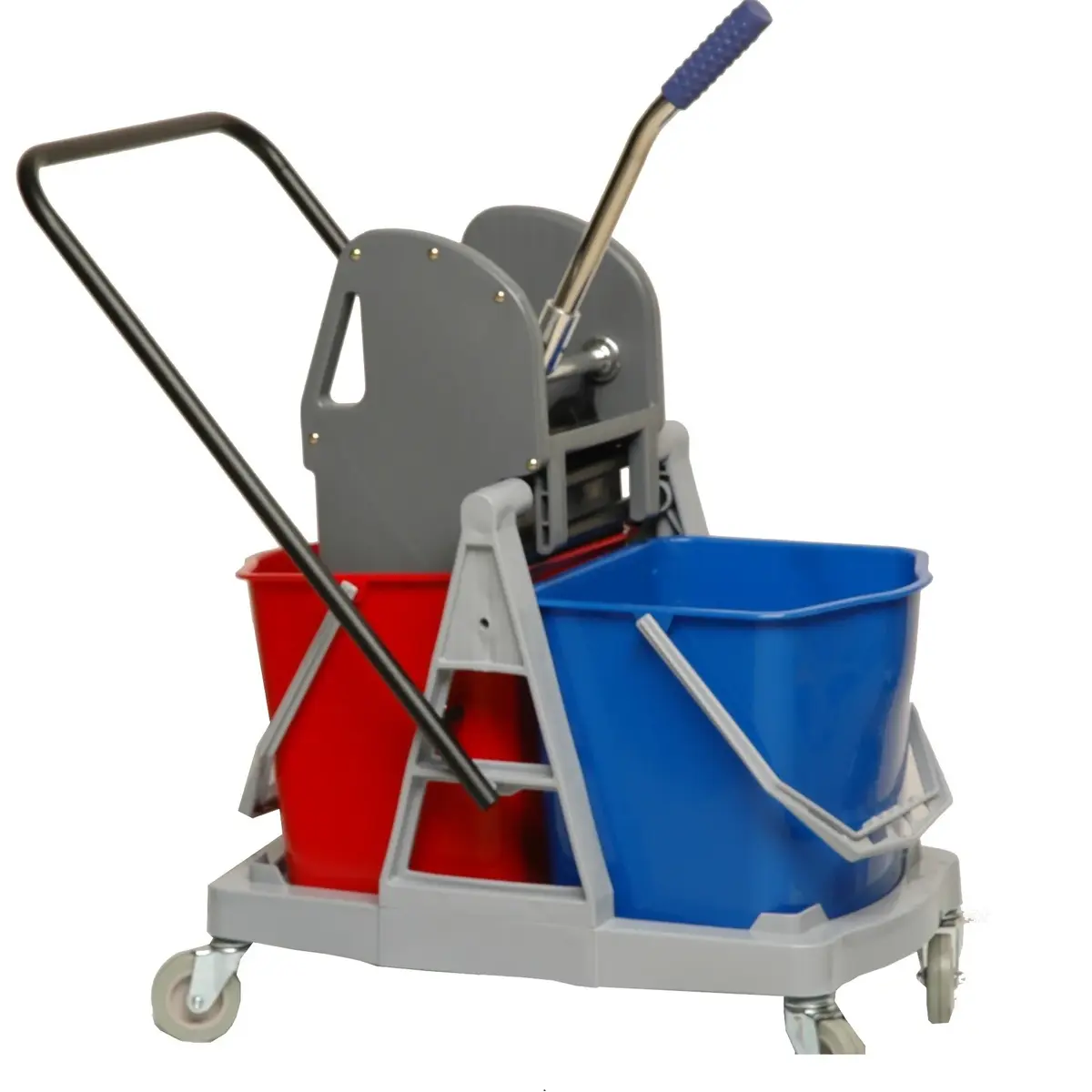 Chariot de lavage 2 seaux de 17,5 L avec presse verticale – Chariot de ménage - Lavage sols