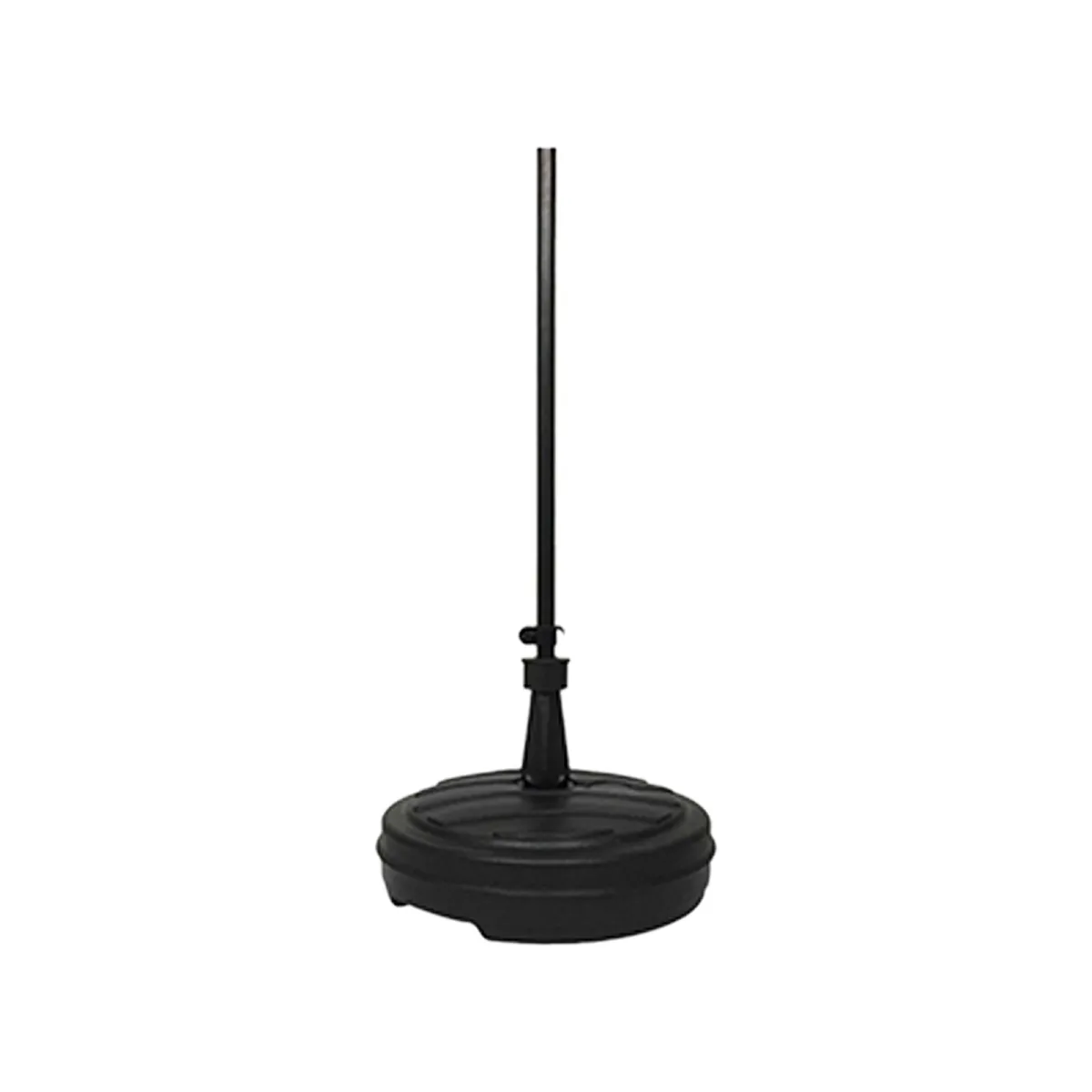 Kit complet Socle plastique ø 43 x H 28 cm + Mât 3,50 m pour oriflamme publicitaire - Noir - Affiches Soldes