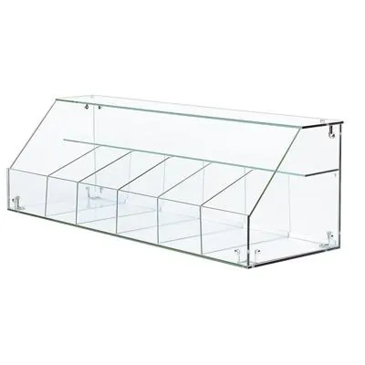 Vitrine confiserie verre 6 cases et 1 tablette 100 x 30 x 32 cm - Vitrines alimentaires