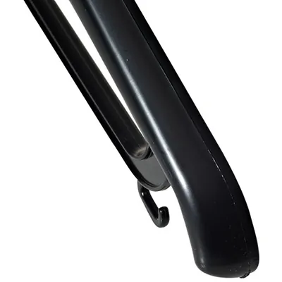Cintre noir plastique avec barre et crochets 42 cm - Cintre pantalon - Lot de 100 - Cintres plastique-2