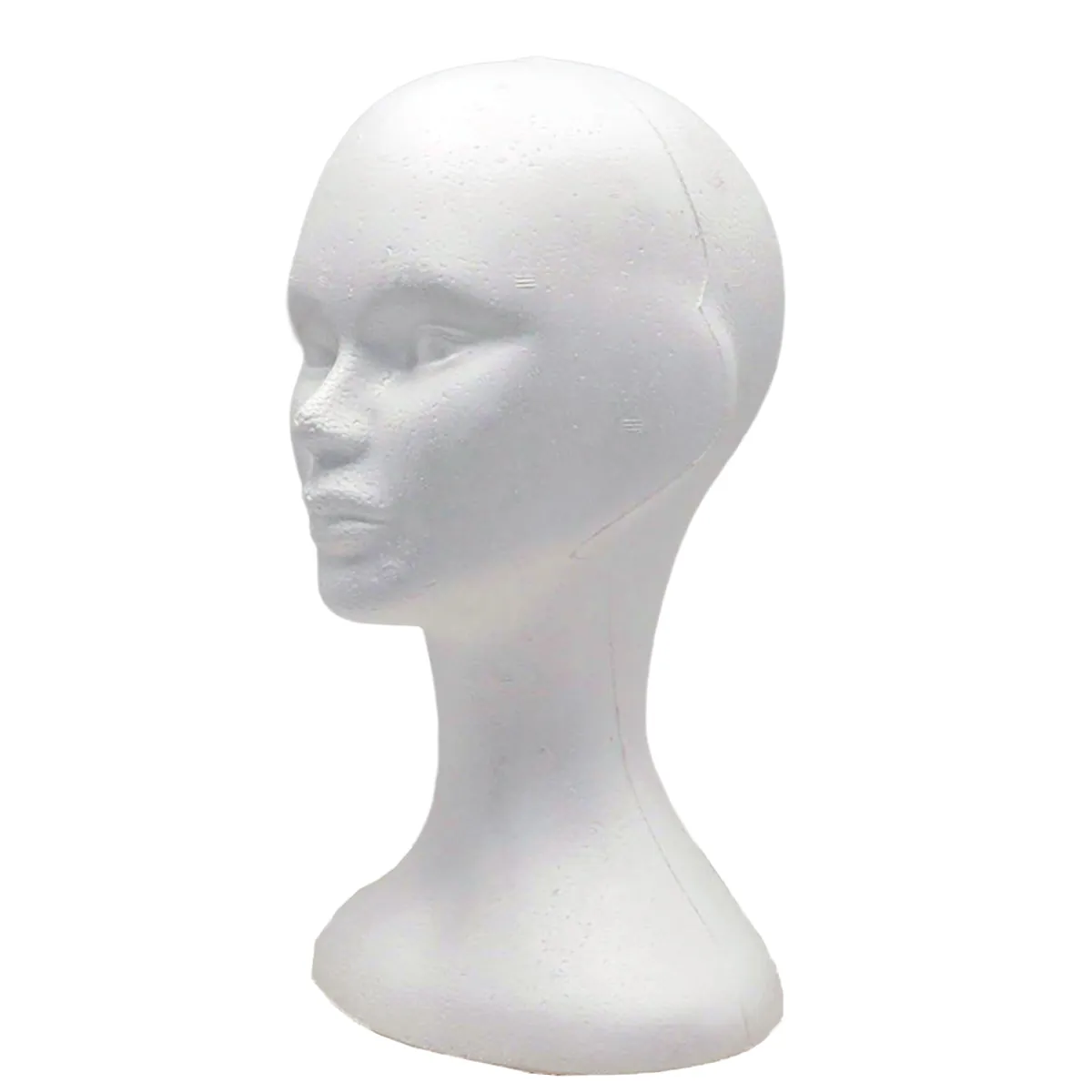 Tête femme polystyrène H 34 cm - Têtes-4