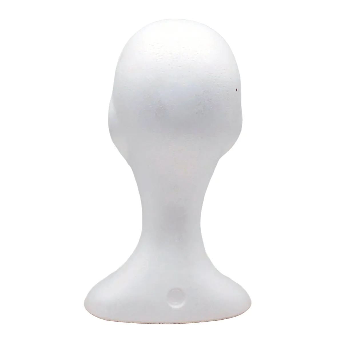 Tête mannequin femme polystyrène H 34 cm - Tête pour perruque, chapeau - Blanc - Têtes-5