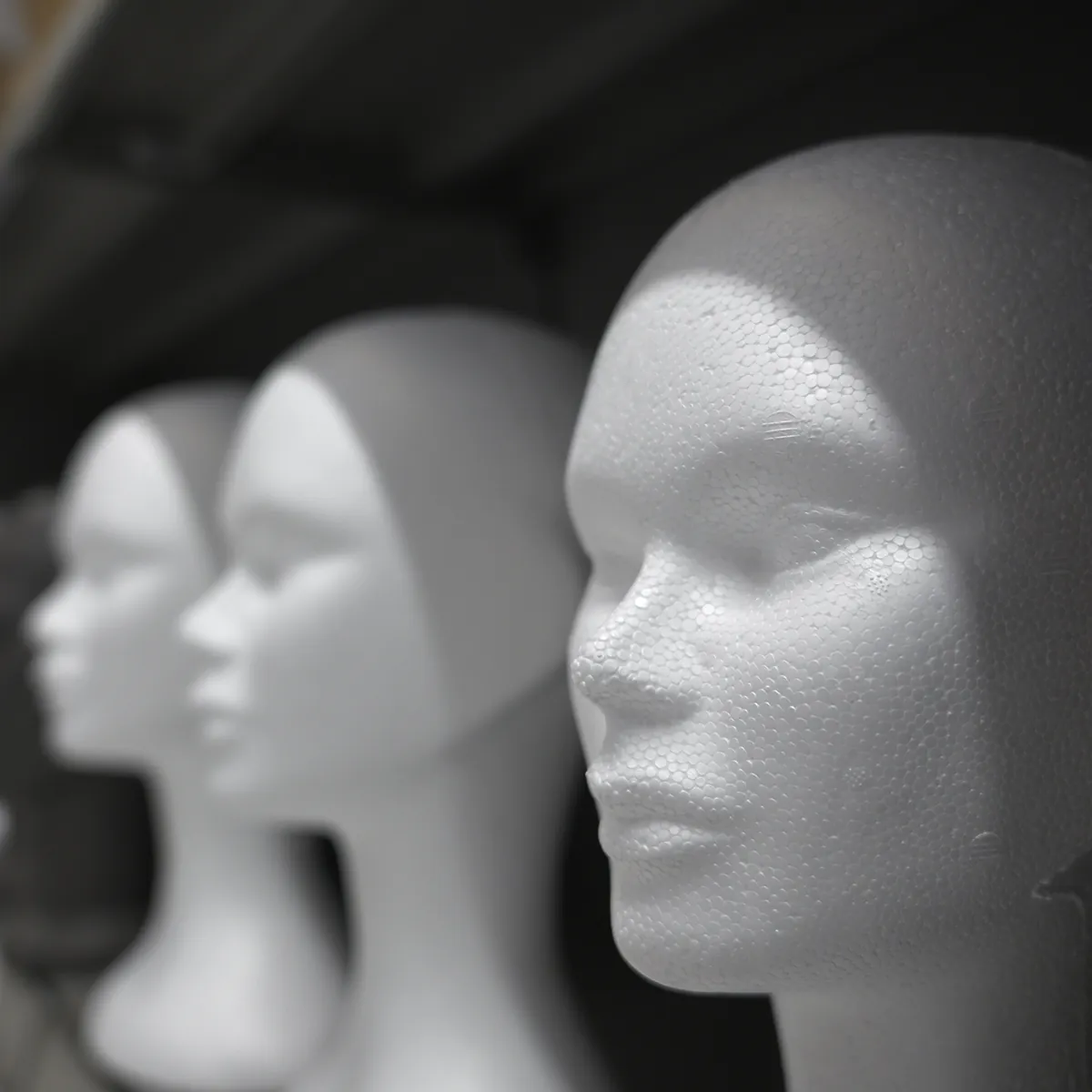 Tête femme polystyrène H 34 cm - Têtes-6