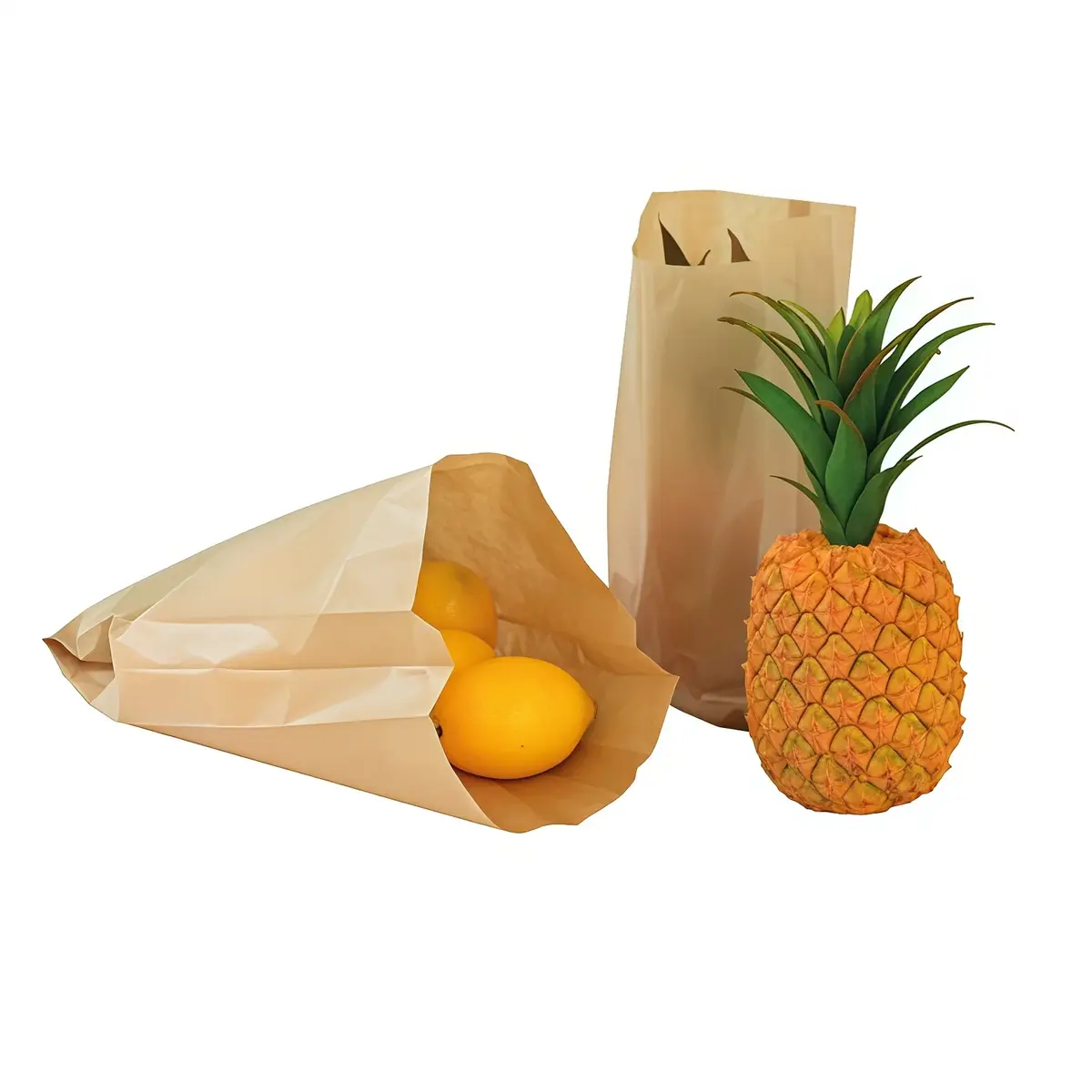 Sac fruits et légumes kraft brun 2kg 20 x 6 x 36 cm - Sac papier primeur - Lot de 1000 - Sacs fruits et légumes-1