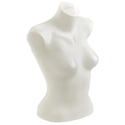 Buste femme plastique H 60 cm - Torse femme - Blanc - Bustiers et fessiers