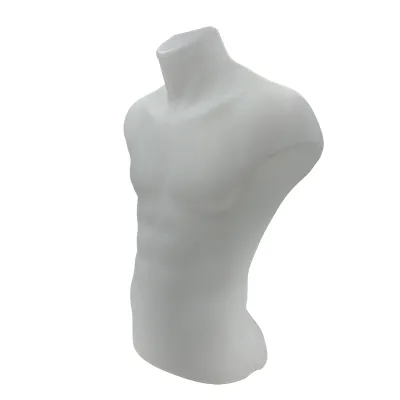 Buste homme plastique H 60 cm - Torse homme - Blanc - Bustiers et fessiers-4