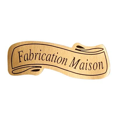 Étiquettes cadeaux adhésives Fabrication maison Or 36 x 12 mm - Boîte de 1000 - Étiquettes cadeaux adhésives