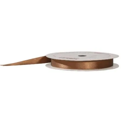 Ruban satin chocolat double face 16 mm x 45 m - Rubans tissu, Cordons