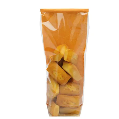Sachet confiserie polypro toile de jute Orange fond PP 10 x 22 cm - Sachet bonbons - Lot de 100 - Sachets bonbon, Sachets confiserie-1