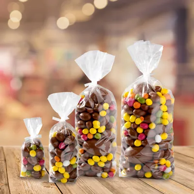 Sachet transparent fond écorné 13 x 24 cm polypro 30µ - Sachet confiserie - Sachet bonbons - Lot de 100 - Sachets bonbon, Sachets confiserie-2