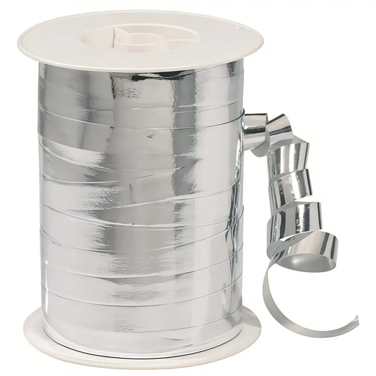 Bolduc argent effet miroir 10 mm x 250 m - Bolducs unis