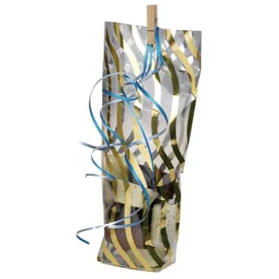 Sachet polypro fond PP Serpentin Or 10 x 22 cm 35µ - Sachet confiserie - Sachet bonbons - Lot de 100 - Sachets bonbon, Sachets confiserie-1