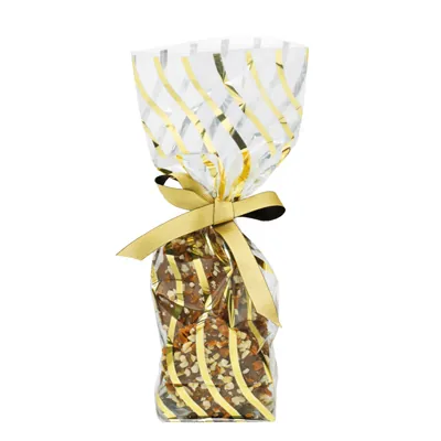 Sachet polypro fond PP Serpentin Or 10 x 22 cm 35µ - Sachet confiserie - Sachet bonbons - Lot de 100 - Sachets bonbon, Sachets confiserie-3