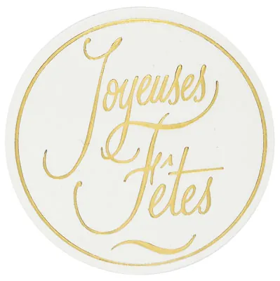 Étiquettes cadeaux adhésives Joyeuses Fêtes - Étiquettes cadeaux adhésives