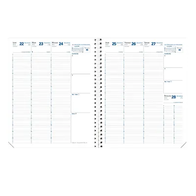 Agenda semainier 2026 Quo Vadis Eurequart - 24x30 cm - 1 semaine sur 2 pages - 4 coloris assortis - Agendas-Répertoires-3