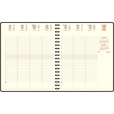 Agenda semainier spiralé 2026 Eurotime Duo Kaa 18,5 x 22,5 cm - Exacompta - Agendas-Répertoires-1