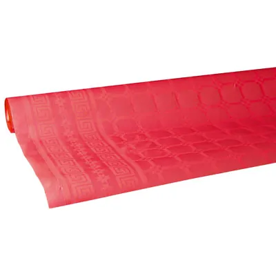 Nappe damassée déperlante - Nappe jetable - Nappe papier - Bordeaux - Rouleau de 1,18 x 25 m - Nappes papier, Nappes jetables