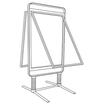 Panneau double face sur ressorts - Stop trottoir-1
