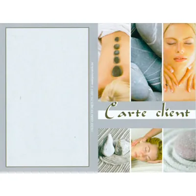 Carte fidélité client pour SPA, instituts de beauté et salons de coiffure 8,5 x 5,5 cm - Lot de 100 - Bons cadeaux-2