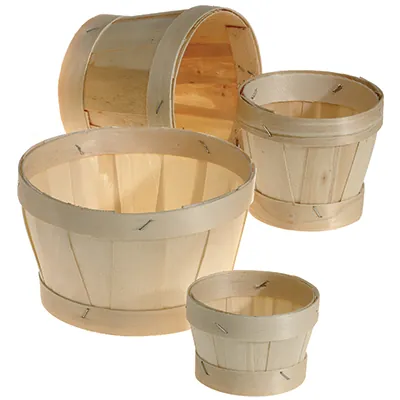 Bourriches rondes sans couvercle - Paniers bois, Caisses bois-1