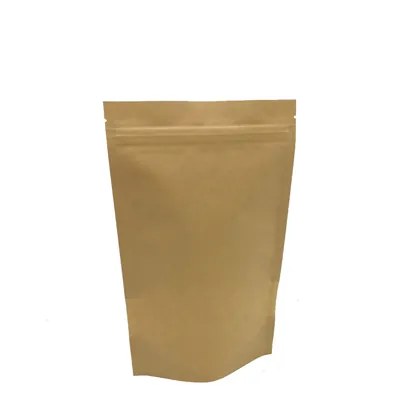 Sachet kraft fermeture par zip 500 ml 14 + 4 x H 22 cm - Paquet de 50 - Sachets doypacks-2