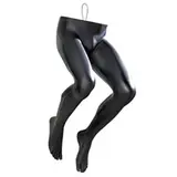 Jambes mannequin homme pliées avec crochet métal H 94 cm - Présentoir pantalon et lingerie - Noir
