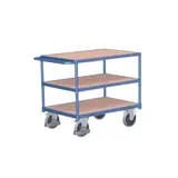 Chariot plateau 3 surfaces force 250 kg 116 x 62,5 x 82 cm - Servante d'atelier 3 plateaux - Chariot de manutention