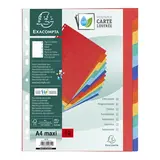 Intercalaires A4+ 12 positions carte lustrée véritable 400g coloris assortis - Exacompta