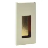 Étui pour tablette de chocolat carton ivoire/or 16 x 8 x 1,5 cm - Paquet de 25