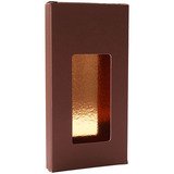 Étui pour tablette de chocolat carton moka/or 16 x 8 x 1,5 cm - Paquet de 25